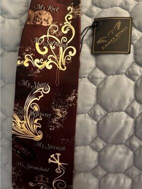 Eagles Wings Burgundy and gold tie 57x4